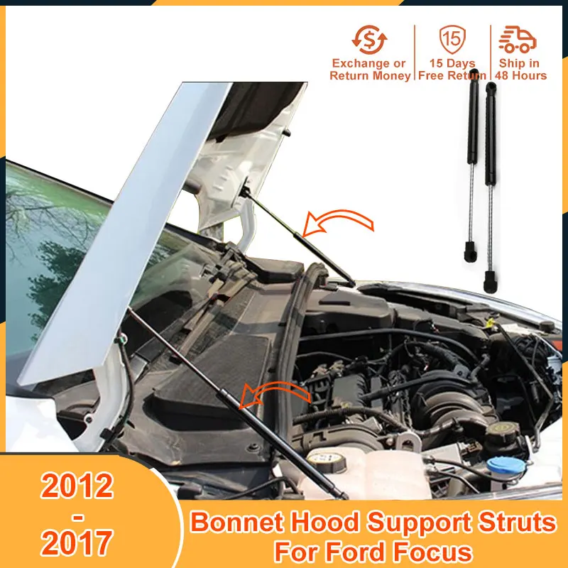 2012-2017 Bonnet Hood Support For Ford Focus 2012 2013 2014 2015 2016 2017 Accessories Lift Supports Strut Bars Gas Damper