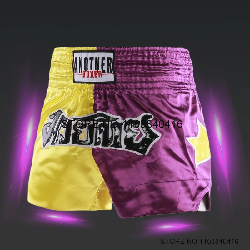 Muay Thai Pants Kick Boxing Shorts Men Women Kids Breathable Martial Arts Training Clothes MMA Grappling Kickboxing Fight Shorts