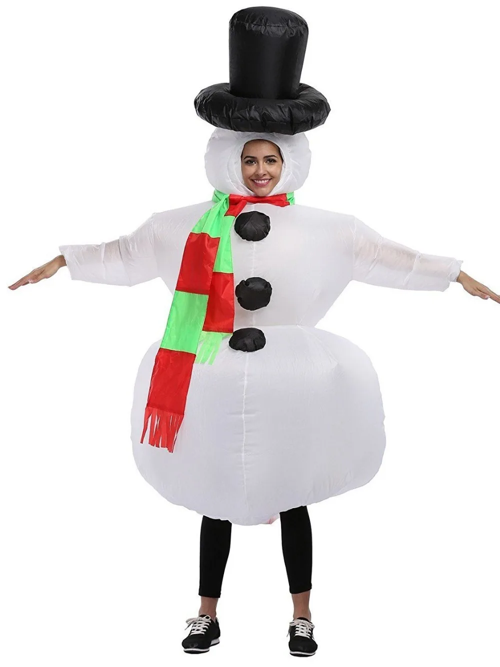 Fantasia Adult Christmas Snowman Cosplay Inflatable Costume Men Women Blowup Fancy Party Dress Halloween Carnival Party Suit