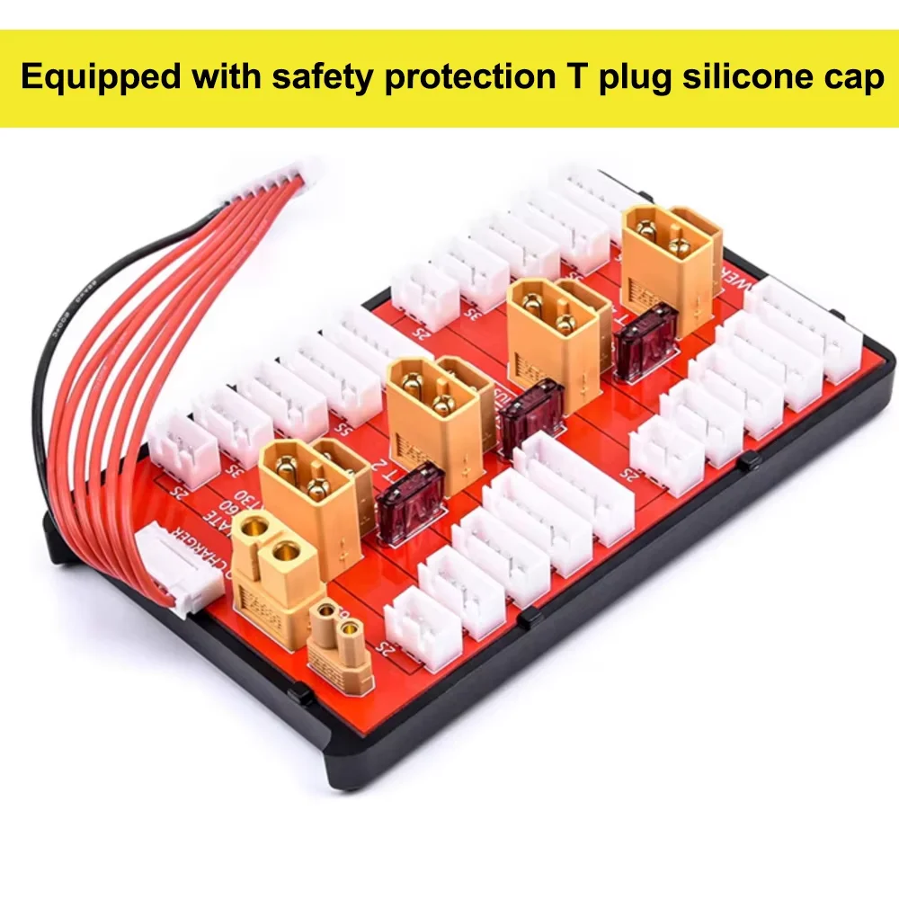Power-Genius 2 IN 1 Parallel Charging Board XT30 XT60 Plug Support 4 Packs 2-6S Lipo Battery  For RC FPV Drone Quadcopter