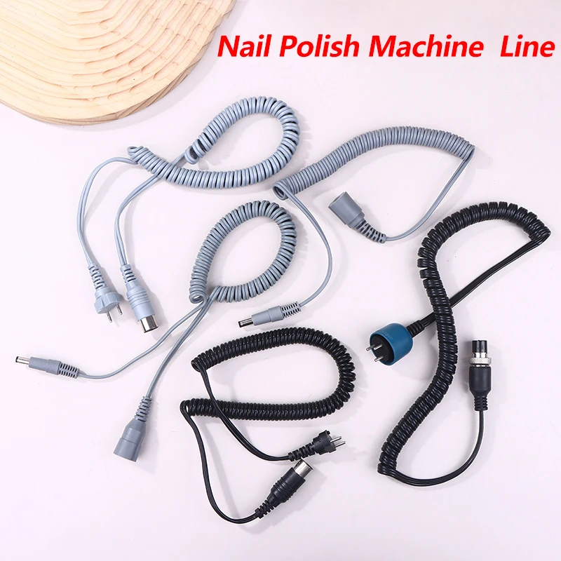 1Pcs Nail Handpiece Power Cable Electric Spring Wire For Strong H6 W-168 202B Manicure Machine Drill Accessories