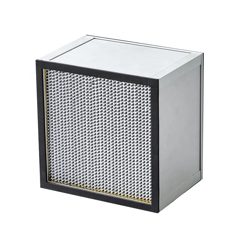 클린룸 AHU 시스템용 맞춤형 18x24x6'' HEPA 필터 99.99% 0.3μm V-Bank High H13/H14 중간 패널 필터 유리 섬유