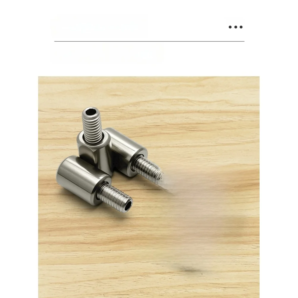 Upgrade Stainless‑Steel Weld‑On Three‑Hinge Door Fitting,Hinge Hardware With Internal And External Thread, Heavy‑Duty