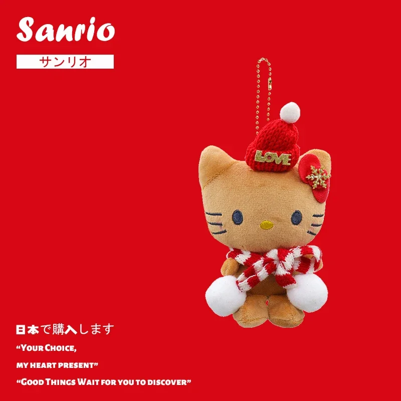 LLavero de peluche Kawaii Sanrio de 13Cm, llavero de muñeco de peluche de dibujos animados de Hello Kittle, accesorios, regalo de cumpleaños, regalo para niños