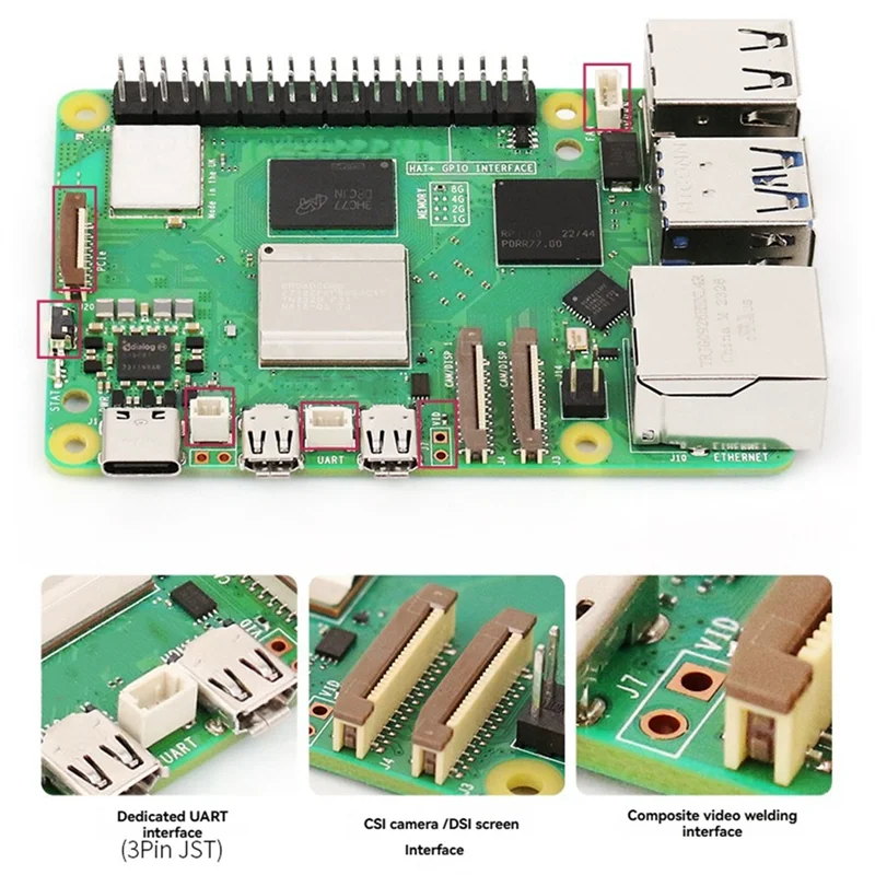 Superb For Raspberry Pi 5 Development Board With 16G RAM BCM2712 Arm Cortex-A76 Processor Motherboard
