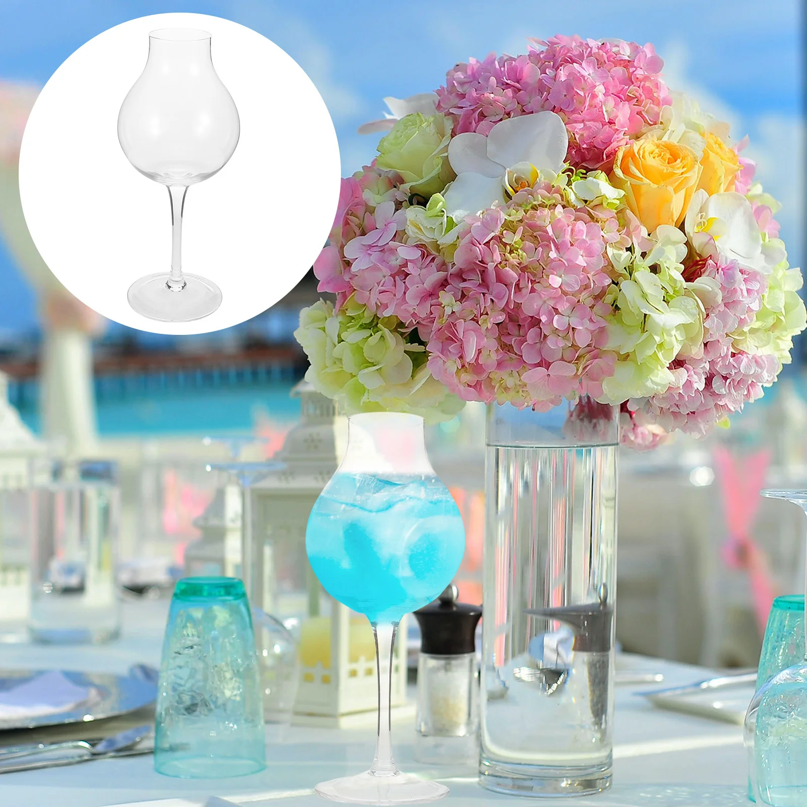 

Elegant Crystal Glass Tea Cups Long Stem Design 210ml Transparent Ideal for Tea Wine Tasting Experiences