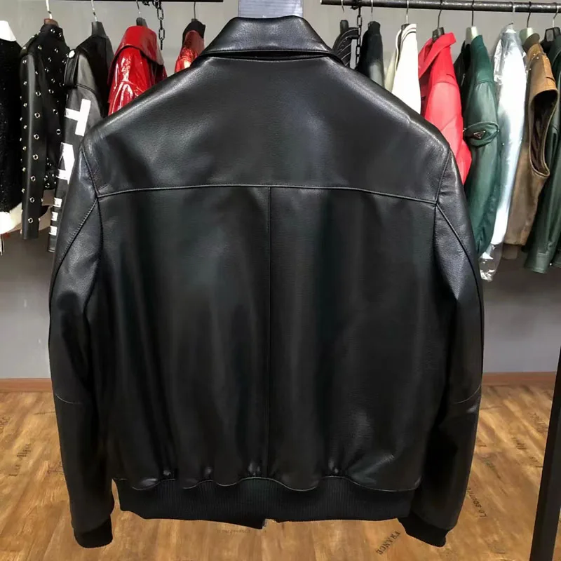 Men Clothes Spring And Autumn 2024 New Arrival Imported Sheepskin To Imitate Deerskin Coat Zipper Decoration Size M-4XL