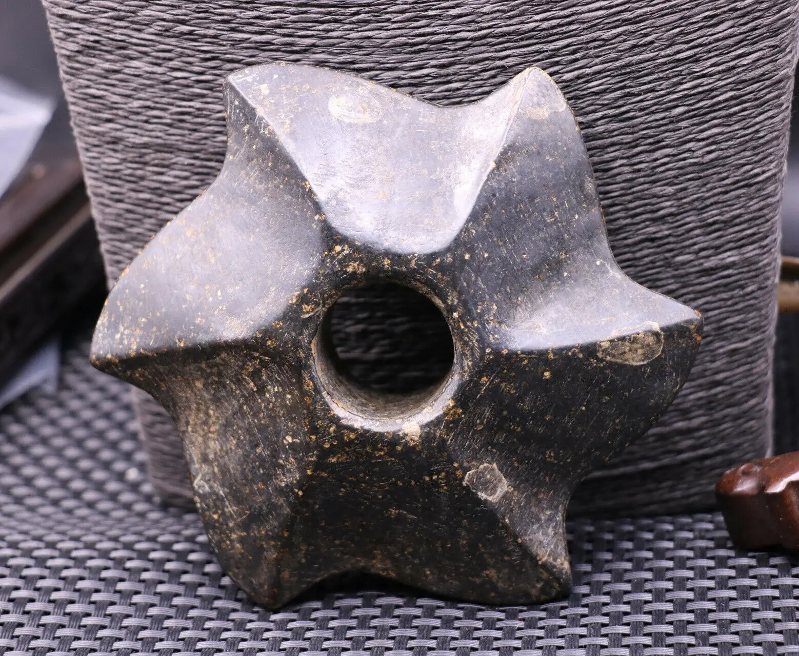 Neolithic Hongshan Culture Old Jade Xuanji Instrument Tool Large Totem Carving L Timestown 20201128A