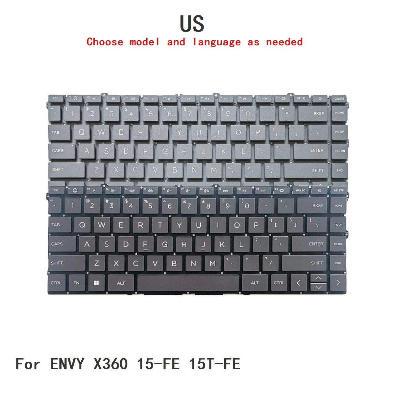 New US Language  Backlit Keyboard For HP ENVY X360 15-FE 15T-FE Notebook PC Replacement Keyboard 9Z.NKTBC.A01 NSK-HA7ABC