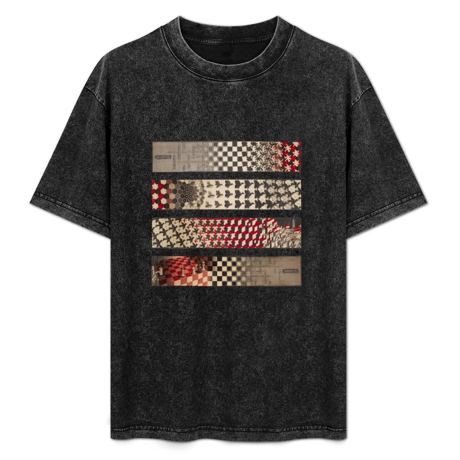 

M.C. Escher - Metamorphosis II, 1939 T-Shirt Basic Lightweight Short Sleeve Tee