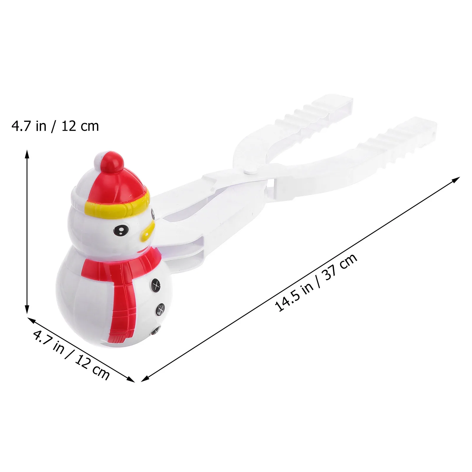 2Pcs Maker Fun Snowman Shape Clips Non-Slip Handle Winter Snow Play Frostbite Outdoor Winter Activities