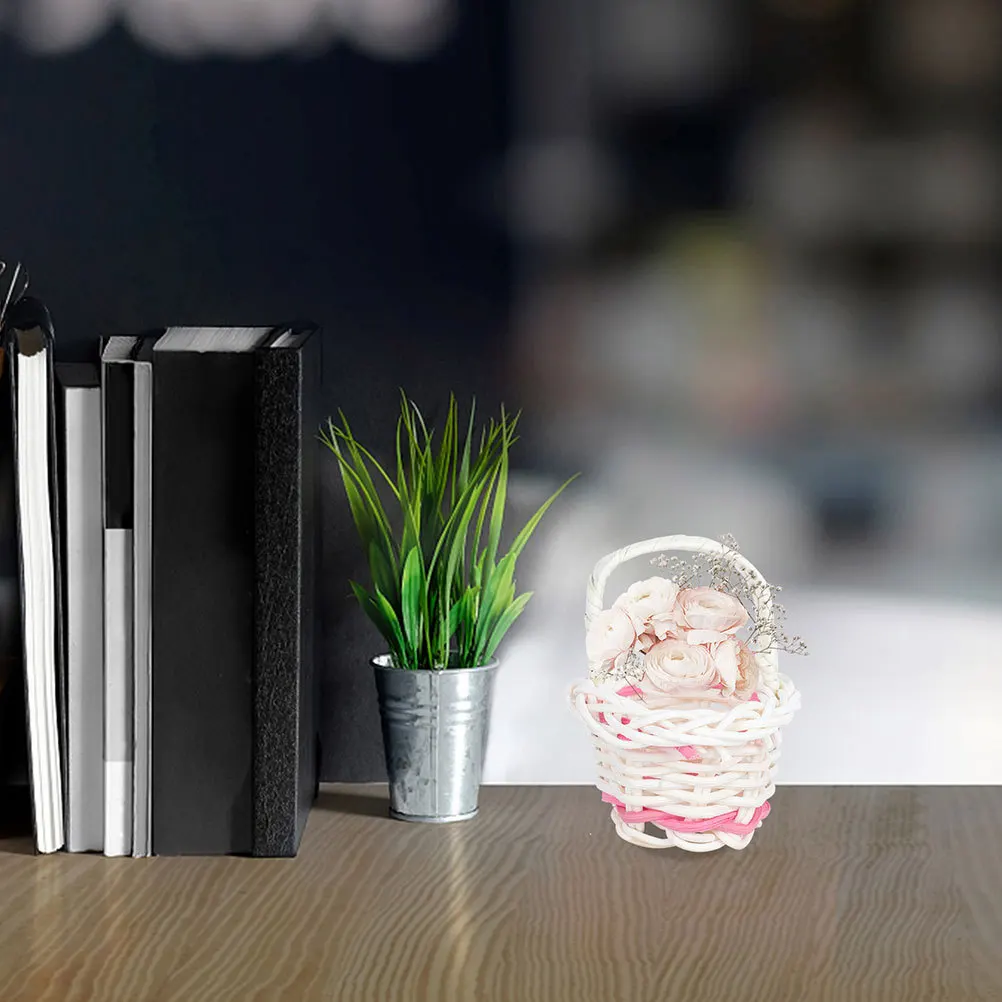 

Набор из 15 мини-корзинок в деревенском стиле, плетеные из ротанга, портативные, для цветов, конфет, сувениров, свадебного декора, небольшой реквизит для фотосессий