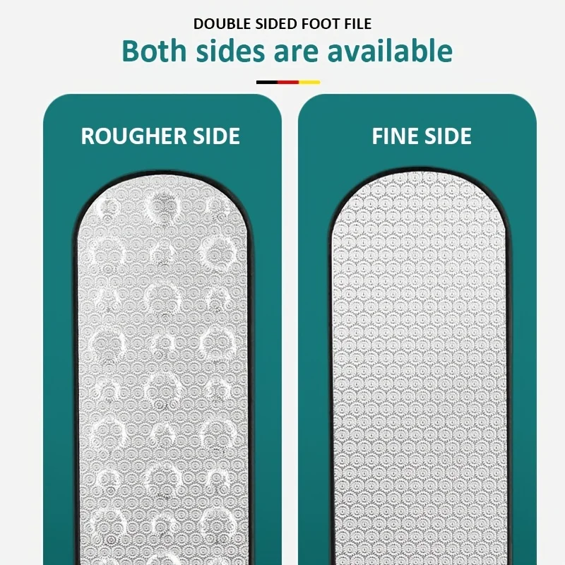 Lima per piedi in acciaio inossidabile 304 di alta qualità, rimozione calli a doppia faccia per pelle morta, strumenti professionali per pedicure, raschietto per calli