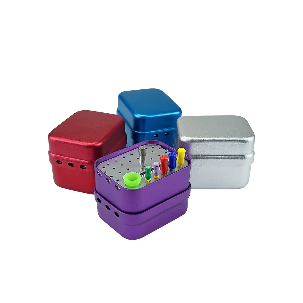 30 Holes Dental Bur Box Dentist Cleaning Stand Autoclave Sterilization Holder Hollow Core Gutta Percha Tip Bur Disinfection Box