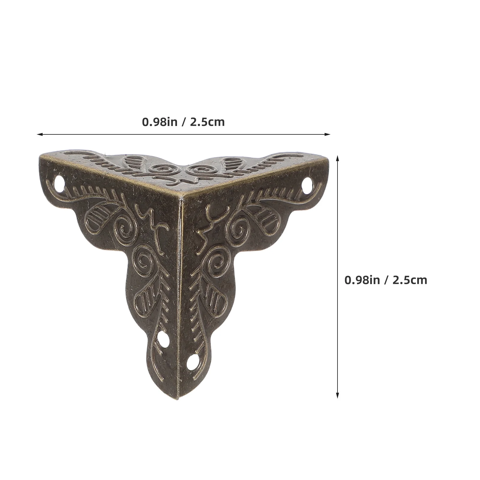 48 قطعة من واقيات زوايا الصندوق العتيق، واقيات حافة معدنية لخزانة الأثاث، أغطية أمان مزخرفة، واقيات زوايا