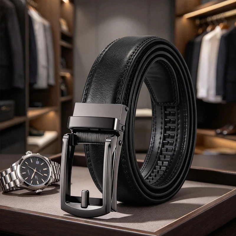 Men's waist belt, business fashion, high-end feel, cross-border popular trend belt