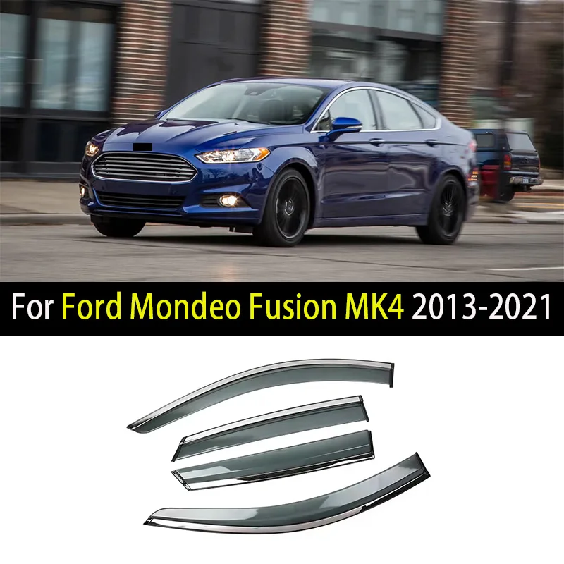 Car Window Visor For Ford Mondeo Fusion MK4 2013 2014 2015 2016-2021 Deflectors Window Rain Guard Weathershield Sun Rain Guard