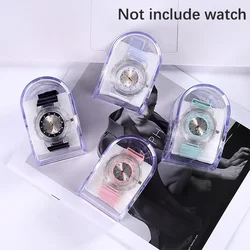 1Pc Rectangular Transparent Box Plastic Watch Display Storage Holder Case Adult Children's Smart Watch Protective Box Organizer