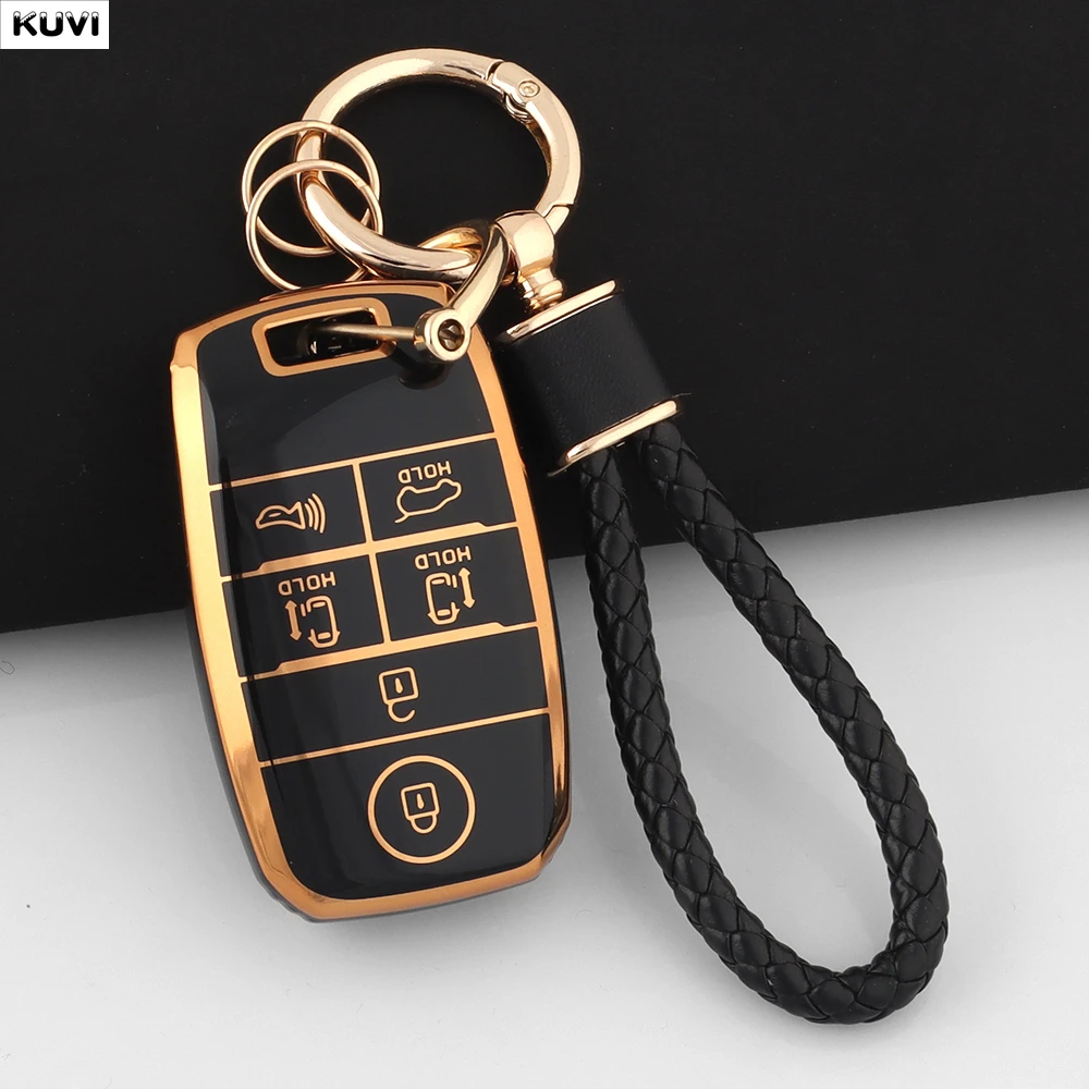 6 tasten TPU Auto Fernbedienung Smart Key Fall Abdeckung Shell Fob Halter Schutz Für Kia Sedona Grand Karneval Sorento L580 Zubehör