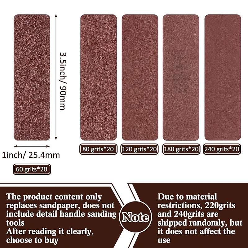 100PCS Micro Grinder Kit 3.5 X1 for Small Projects, Fine Handle Grinding Tool with Sandpaper 80 120 240 600 800 Grain Size