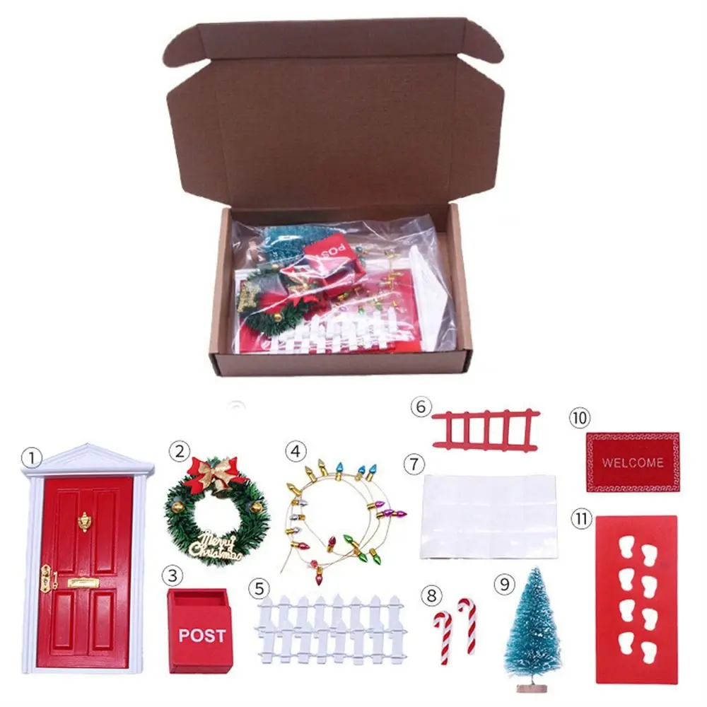 

Elf Accessories DollHouse Elf Kit Mini Tree Miniature Scene Fairy Toy House String Simulation Miniature Elf Door DIY Decoration