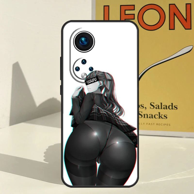حافظة لطيفة على شكل فتاة أنيمي waifu لهاتف Honor 200 Pro X9b X9a X8b X8a X8 X9 X9c 50 70 90 Lite Honor Magic 7 5 6 Pro Funda