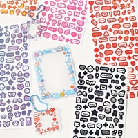 1 Sheet Cartoon Cute Pixel Heart Decorative Stickers for DIY Photo Cards Carft Scrapbook Diary Planners Poster