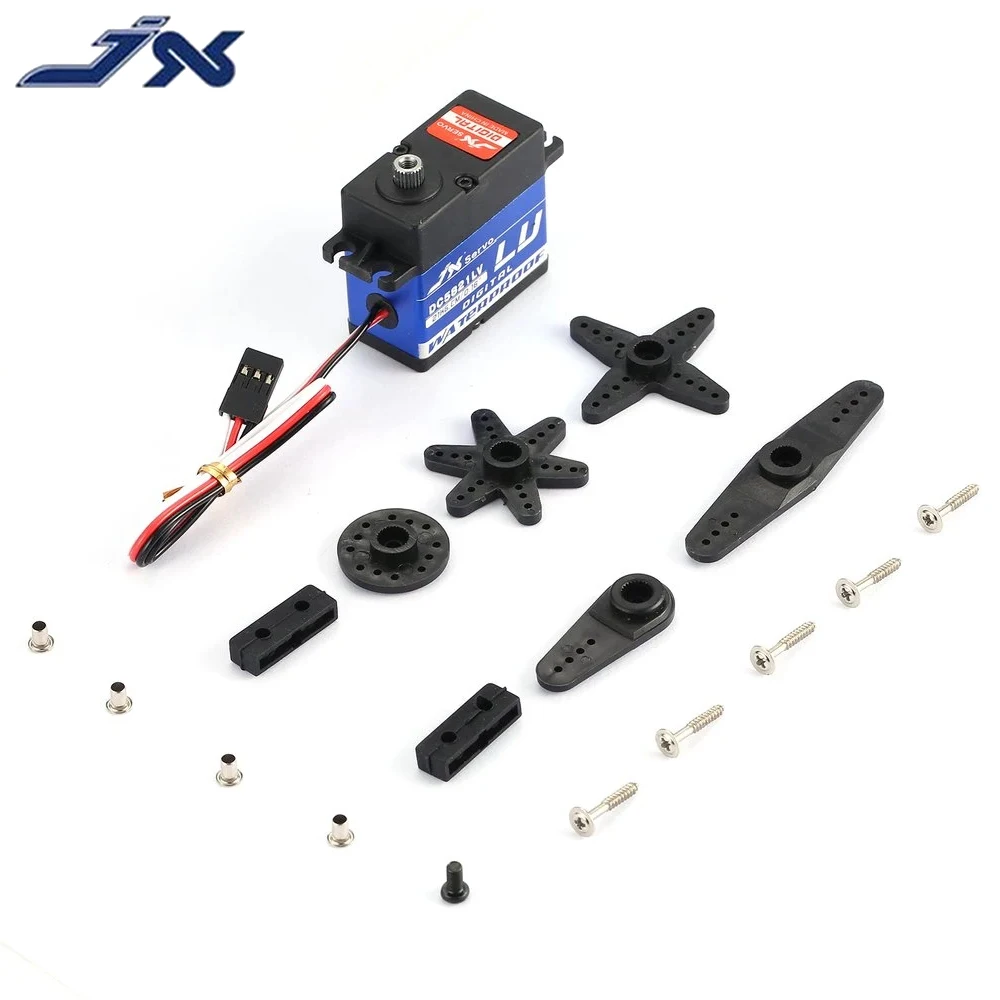 Jx dc5821lv 4,8-6,0 v 20kg großes Drehmoment wasserdichtes Metall getriebe digitales kernloses Servo für RC Car Crawler Trx4 Baja Boot Roboter Spielzeug