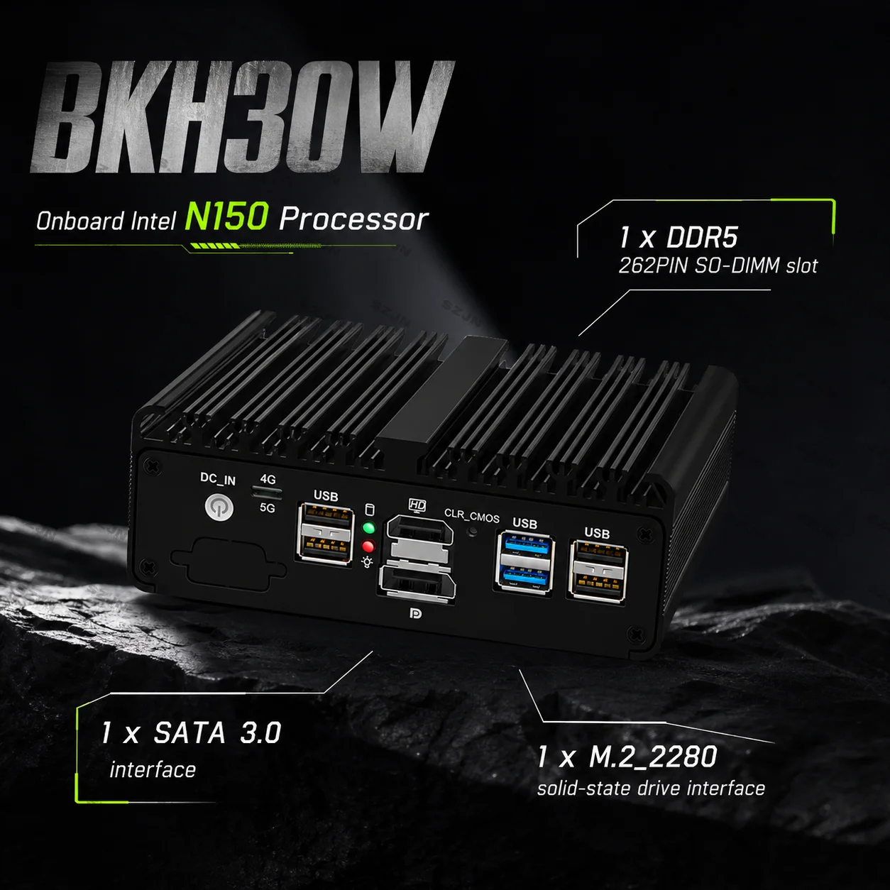 Intel N150 Motherboard 4x2.5GbE LAN DDR5 SO-DIMM M.2 NVMe Mini PCIe HDMI DP Router Board Soft Router