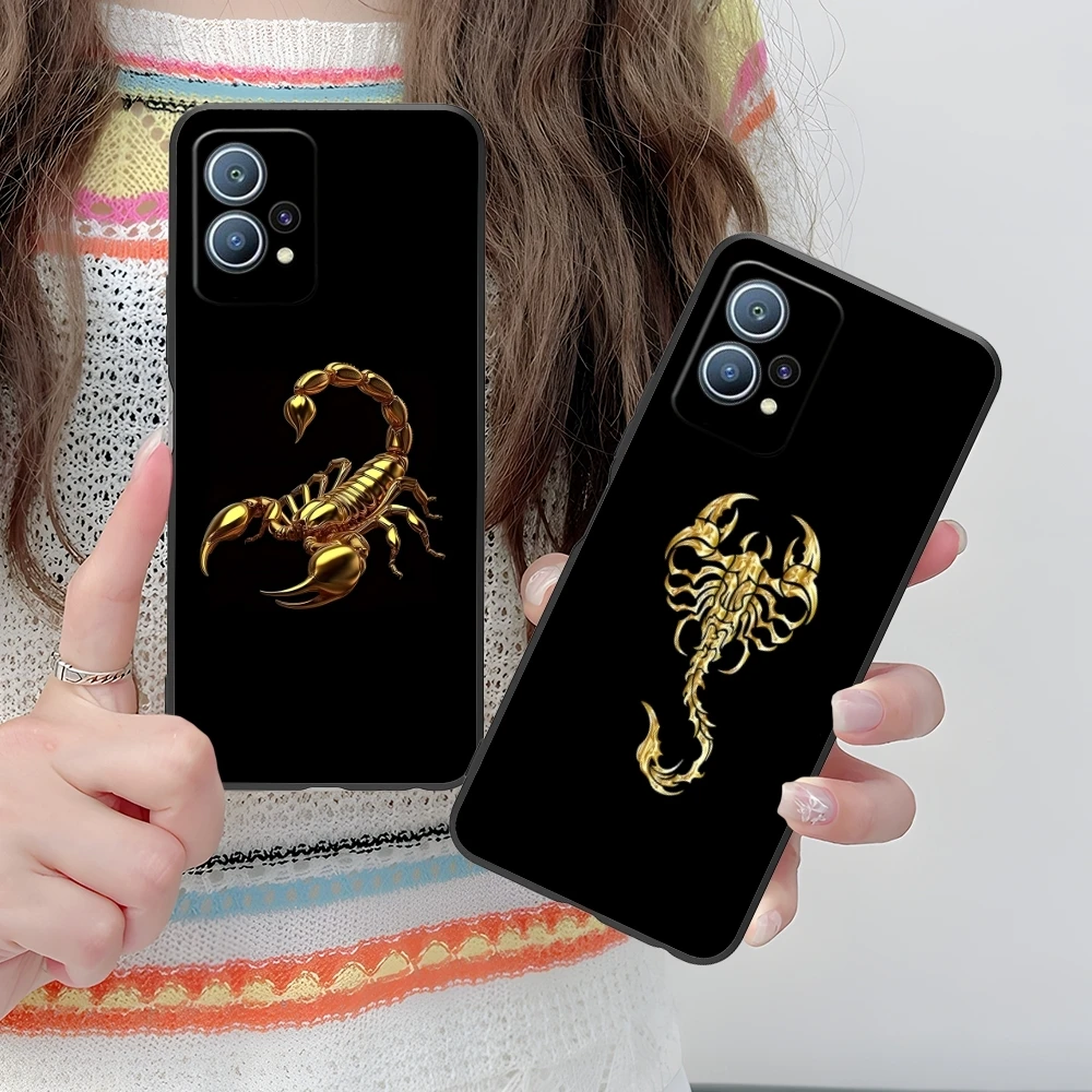 Colored Golden Scorpio Mobile Cell Phone Case for Huawei P60 P50 P40 P30 P20 P10 P9 P8 Pro Lite Plus Black Phone Cover Shell