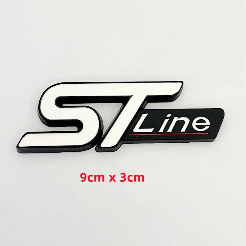 3D Metal ST Line Logo Car Emblem Sticker Trunk Badge For Ford Kuga MK3 MK4 S Max Focus Puma Fiesta Accessories - view 6