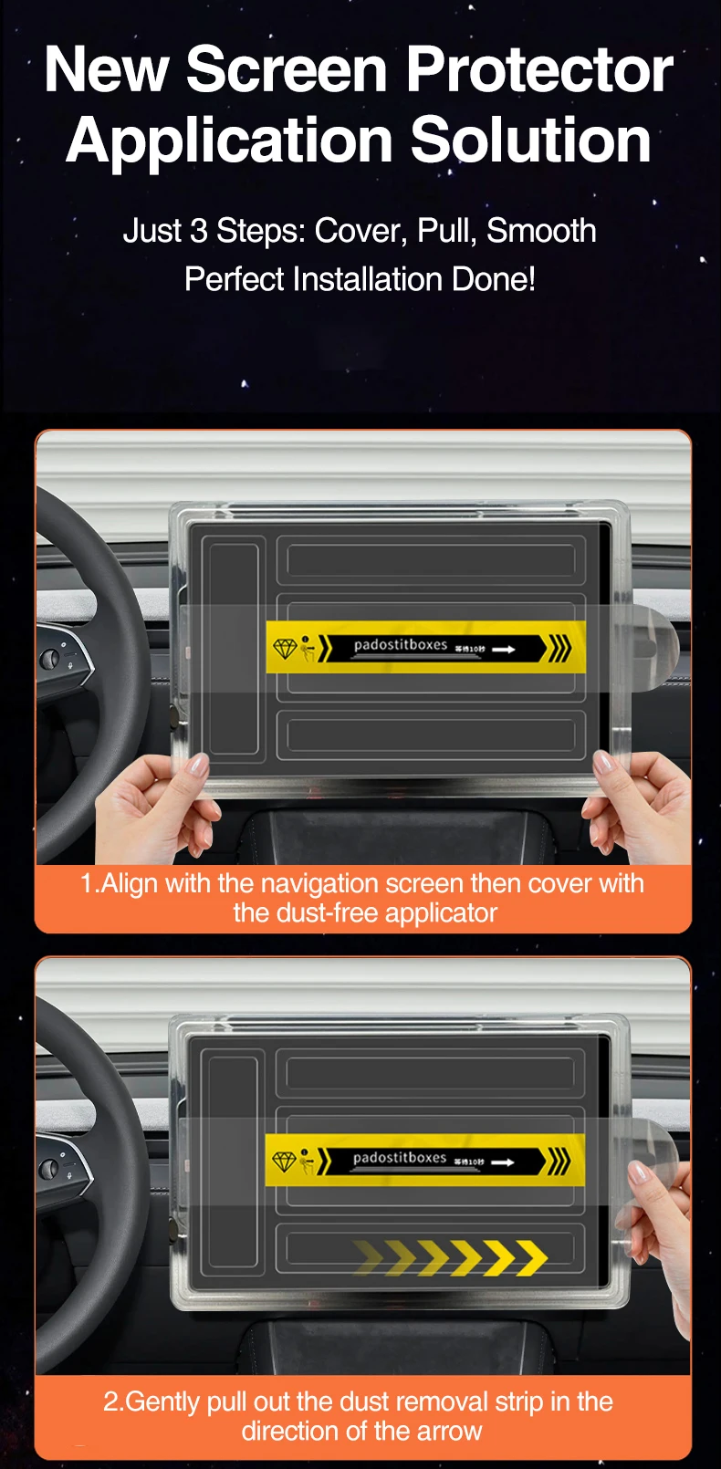 Heenvn für Tesla Neues Modell Y Juniper / Modell Y L 2025 2026 Auto Panzerglasfolie Matt HD Touchscreen-Schutzfolie für die Mittelkonsole – Detail 4
