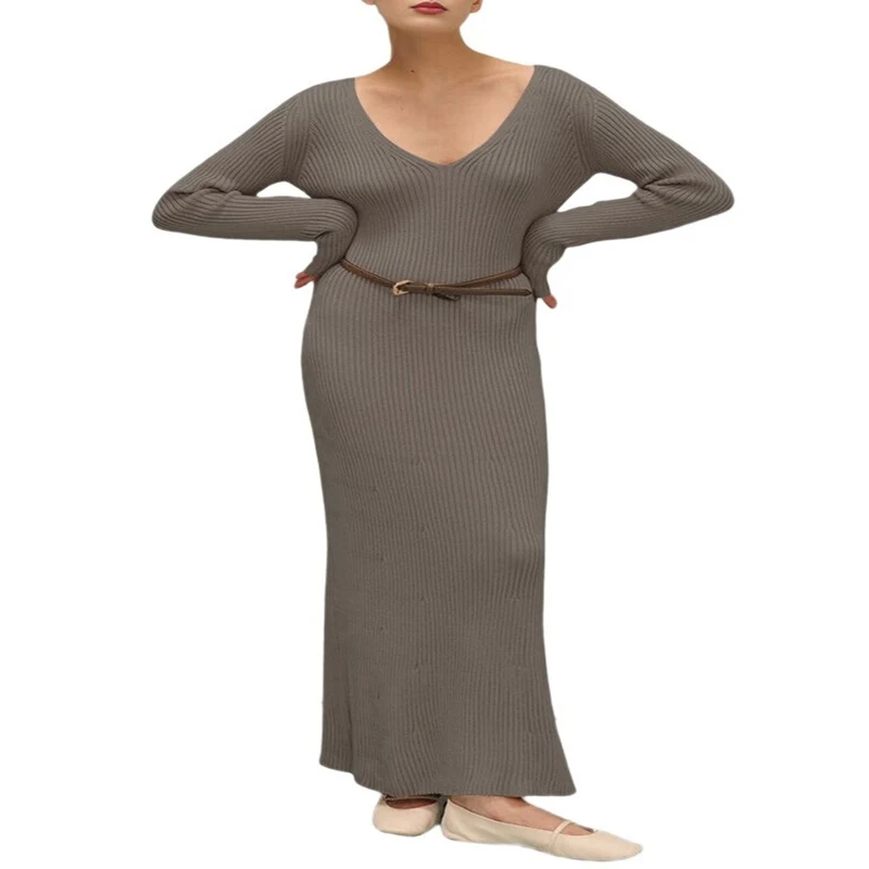 Women's Sweater All Season V Neck Slim Fit Solid Color Casual Fashion Daily Commute Dating Holiday Streetwear