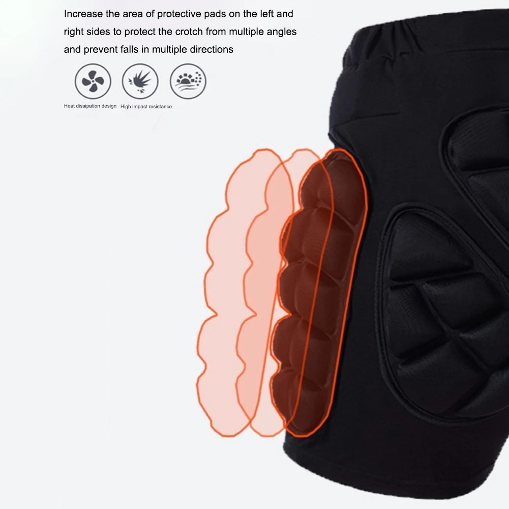 3D Protective Padded Shorts Breathable Winter Skating Protective Hip Pad EVA Short Pants Protection for Hip Butt and Tailbone