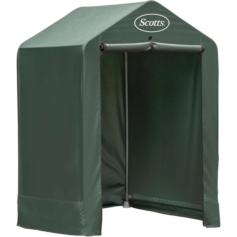 

Portable Outdoor Storage Shed: 4x4x6 Feet Pop-Up Shelter for Tools, Equipment, and Lawn Gear with Water-Resistant Deck