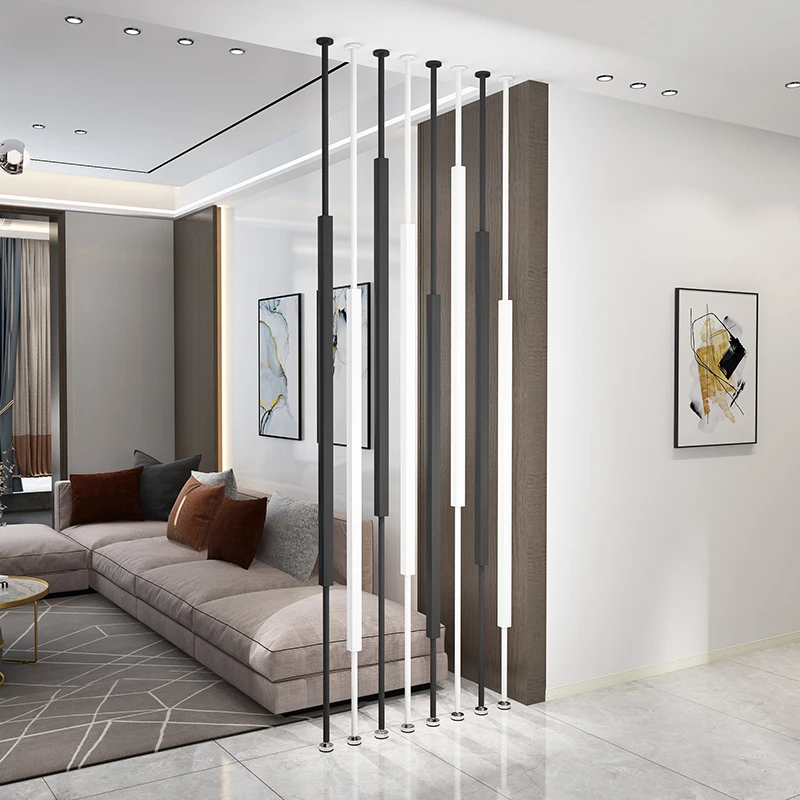 

Легкая роскошная перегородка для вестибюля отеля из кованого железа, экран для столба гостиной, приемной, вертикальное украшение по индивидуальному заказу
