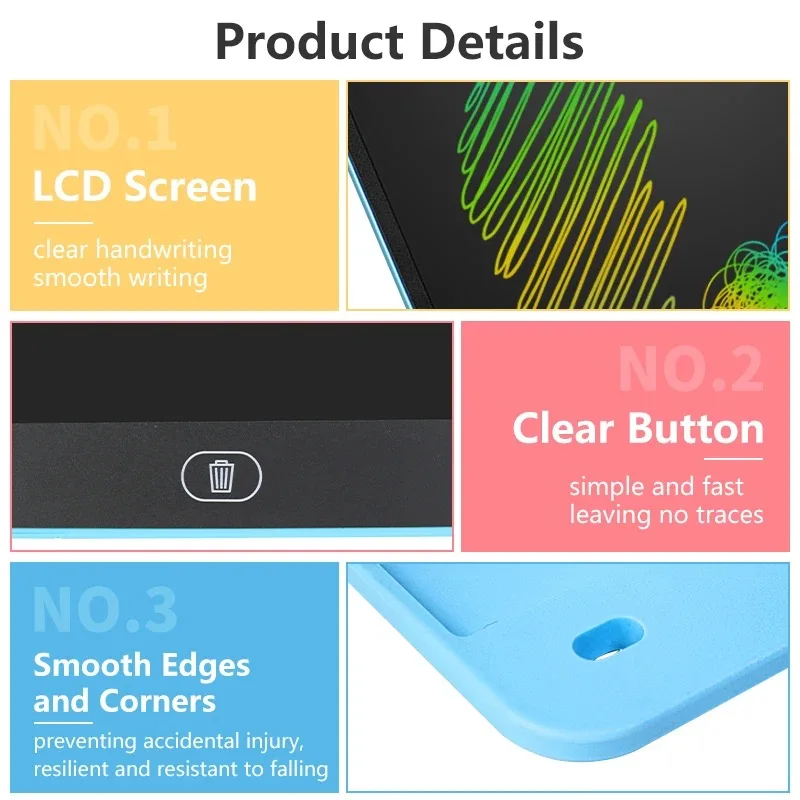 Tablette à dessin pour enfants, grand bloc-notes électronique avec écran coloré, jouet pour tablette graphique numérique, 16/20 pouces