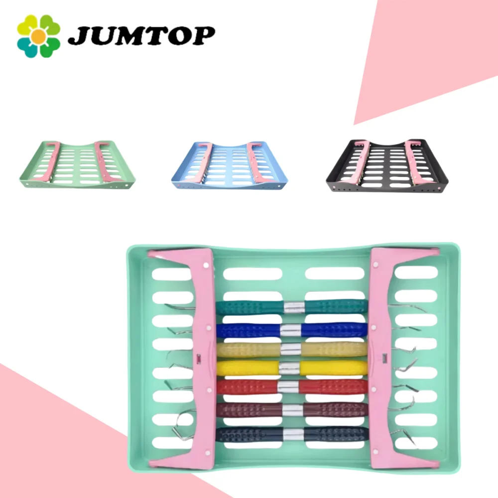 

Composite Resin Filling Spatulas Aesthetic Restoration Set Placing Rack Tray Holder Dental Autoclave Sterilization Box