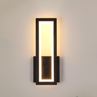 Modern Rectangular Led Wall Light, 16W 3000K Black Acrylic Wall Sconce, Ideal for Staircase, Corridor, Hallway, Loft