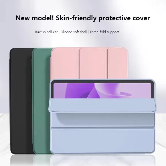 

Тройной чехол-подставка для Lenovo Idea Tab Pro 12.7 2025 P12 Plus 12.1 K12 Xiaoxin Pad Pro 12.7 2025 2023 Pad 12.1 Силиконовый чехол