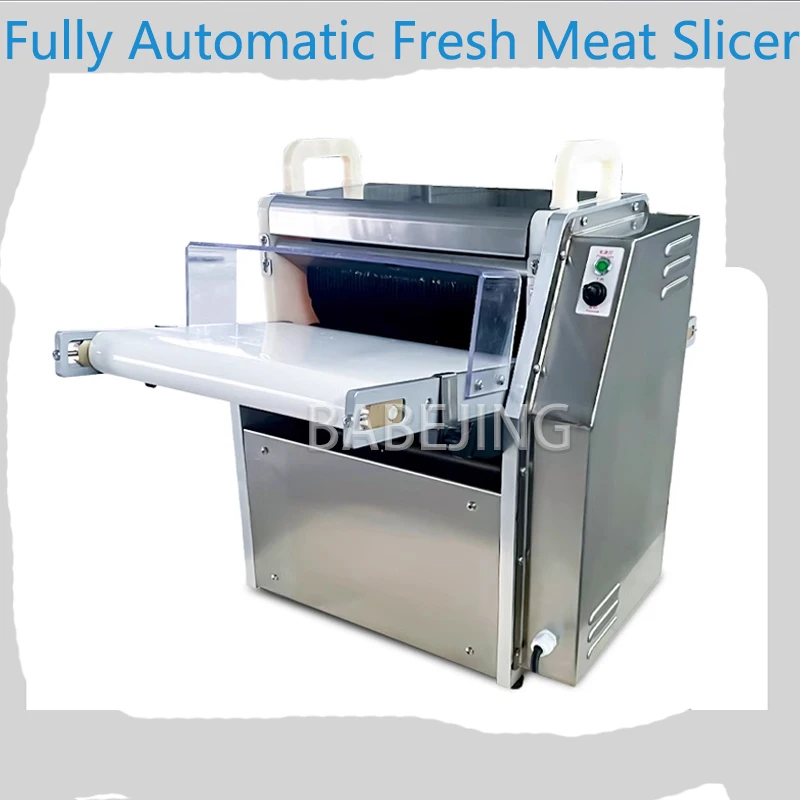 Electric Desktop Fresh Meat Slicer Fully Automatic Beef Cutter for Barbecue Restaurant Customized Size Meat Slicing Machine