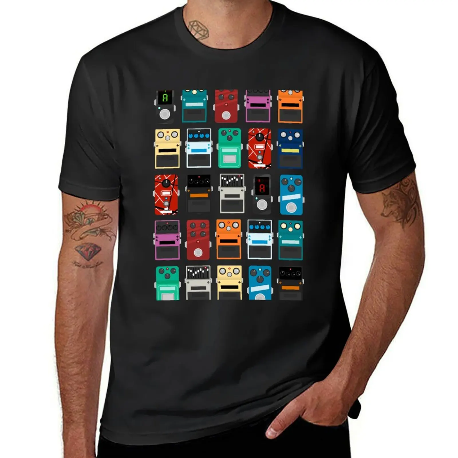 Pedal Board T-Shirt customizeds blacks oversizeds graphics fitted t shirts for men