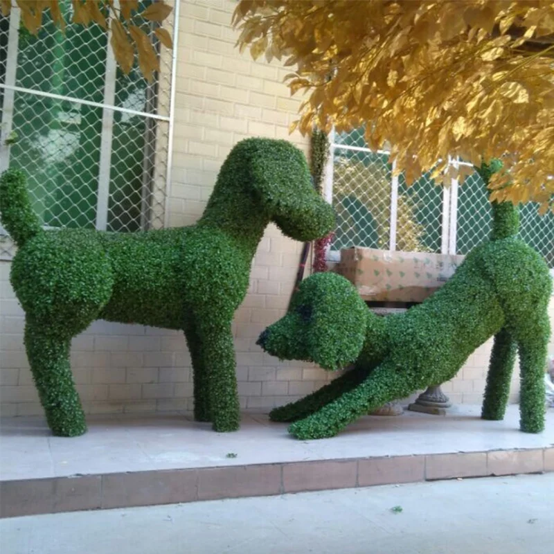 

custom.High-quality Simulation Animal Sculpture Decorative Artificial Dog Outdoor Large Artificial Plants Artificial Grass Sculp