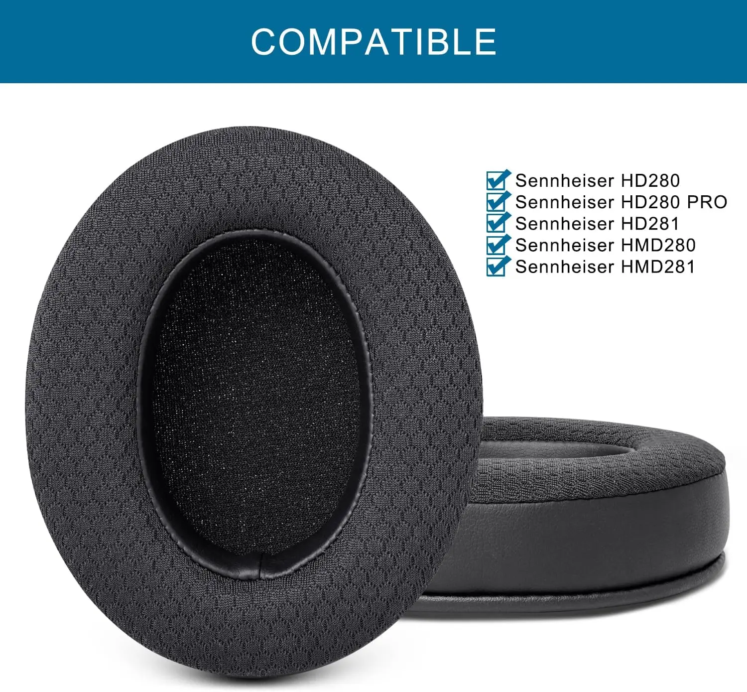 HD280 Replacement Ear Pads for Sennheiser HD280/HD280-13/HD280-Pro/HD281/HMD280/HMD280 Pro/HMD280-13/HMD281/HMD281 Pro  Headphon