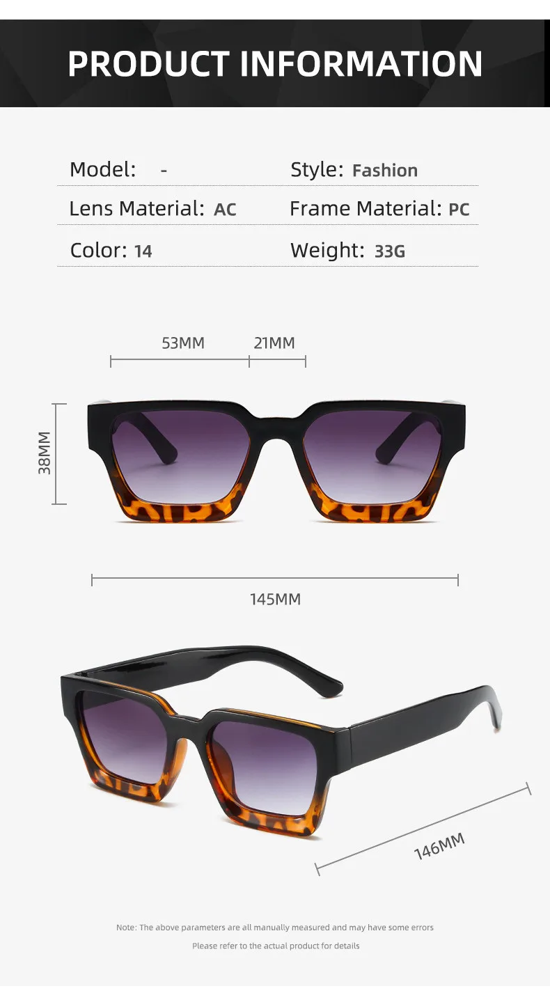 Mode Vintage Großen Quadratischen Sonnenbrille UV400 Retro Männer Frauen Grün Marke Designer Unisex Ins Stil Brillen Anti Blauen Rahmen – Detail 5