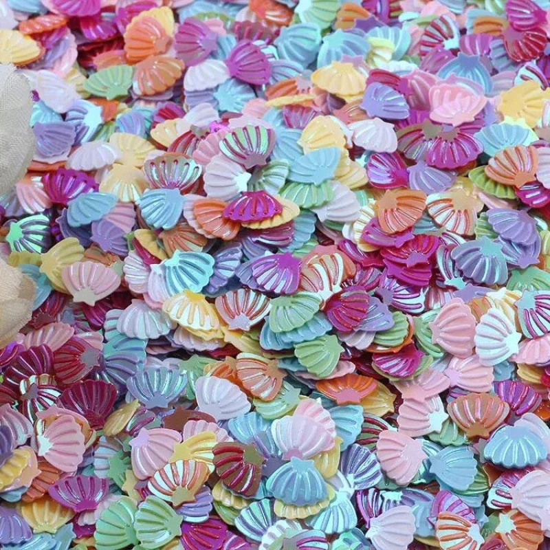 Sea Shell Sequins 7mm PVC Loose Sequin Glitter Paillettes for Nail Art Manicure Sewing Wedding Decor Confetti Lentejuelas 10g