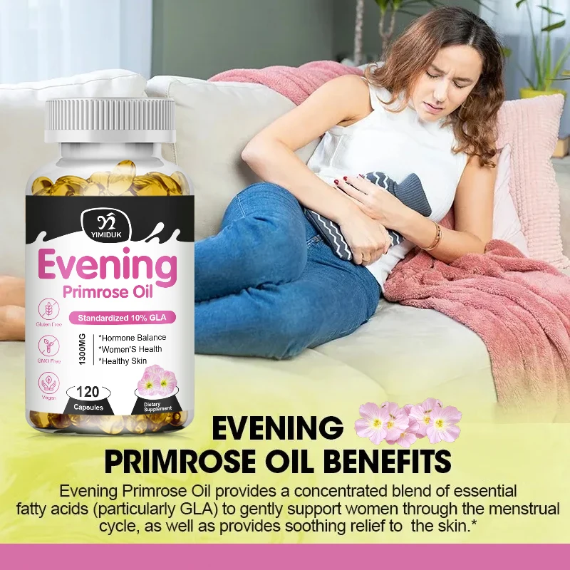 Cold Pressed Evening Primrose Oil | Non-GMO, Balances Female Endocrine Health, Skin and Cardiovascular Health