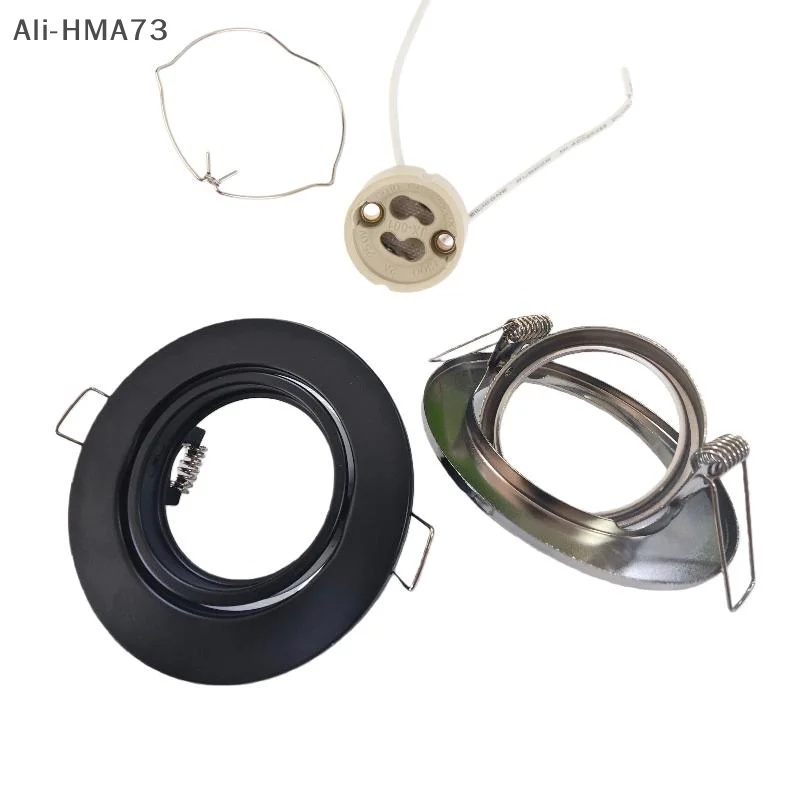 HMA73-1 Set Round Fixture Downlight Led Holders Cutout For Bulb Holder Recessed LED Spot Light MR16 GU10 LED Downlights Frame