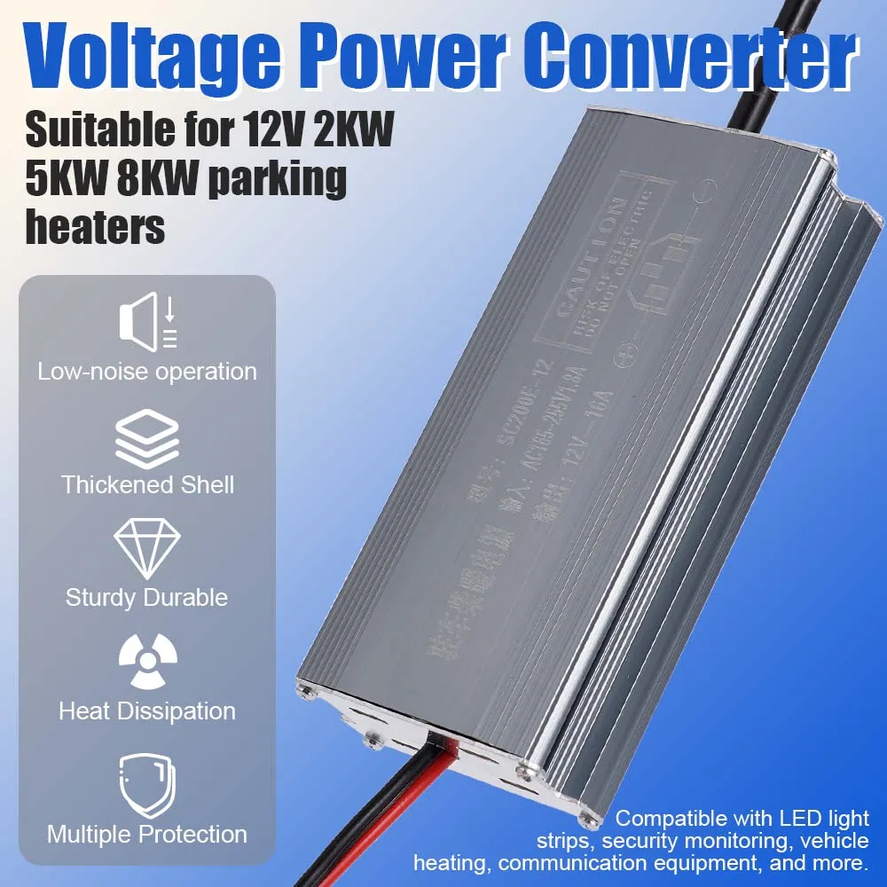 European Standard AC 220V To DC 12V 20A Power Converter Adapter Universal For 2KW 5KW 8KW Diesel Parking Heater Accessories Kit