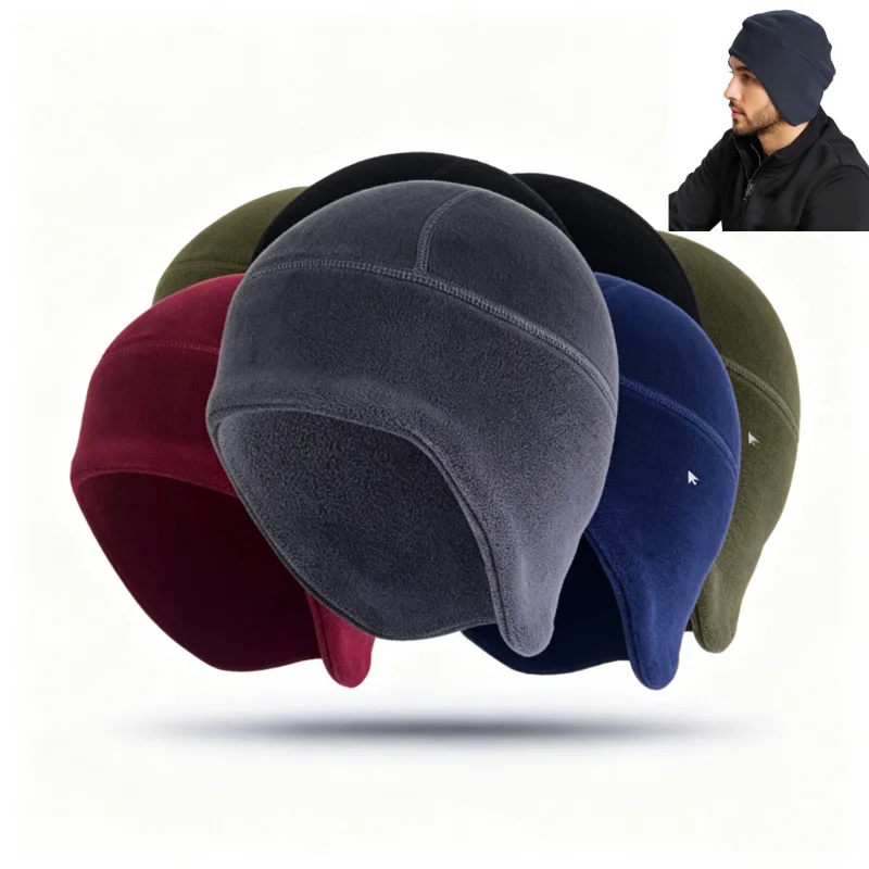 Unisex Winter Warm Beanies Skull Hat Running Sports Stretch Hats Windproof Thermal Ear Cover Hat Cycling Hiking Snow Earflap Cap